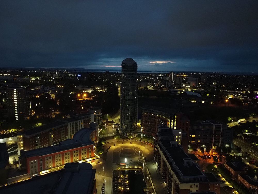 Gunwharf Quays, Portsmouth, before dawn