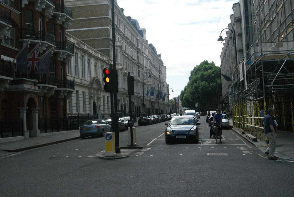 Harrington Gardens seen from Gloucester Road (street view, not the hotel building)